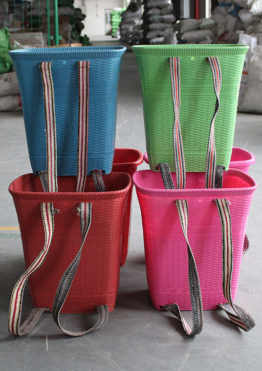 仿竹編塑料背簍